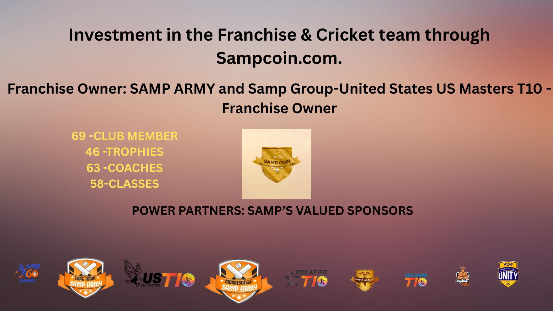 Investing through Sampcoin.com in a first-time cricket team or league presents numerous advantages, including