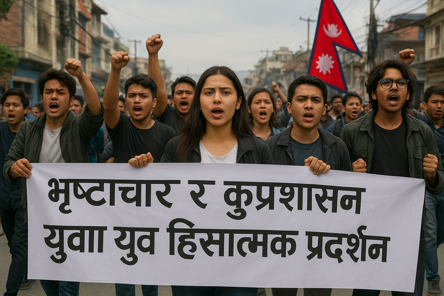 नेपाल अशांति: भ्रष्टाचार और कुप्रशासन के खिलाफ युवाओं के नेतृत्व में प्रदर्शन तेज़