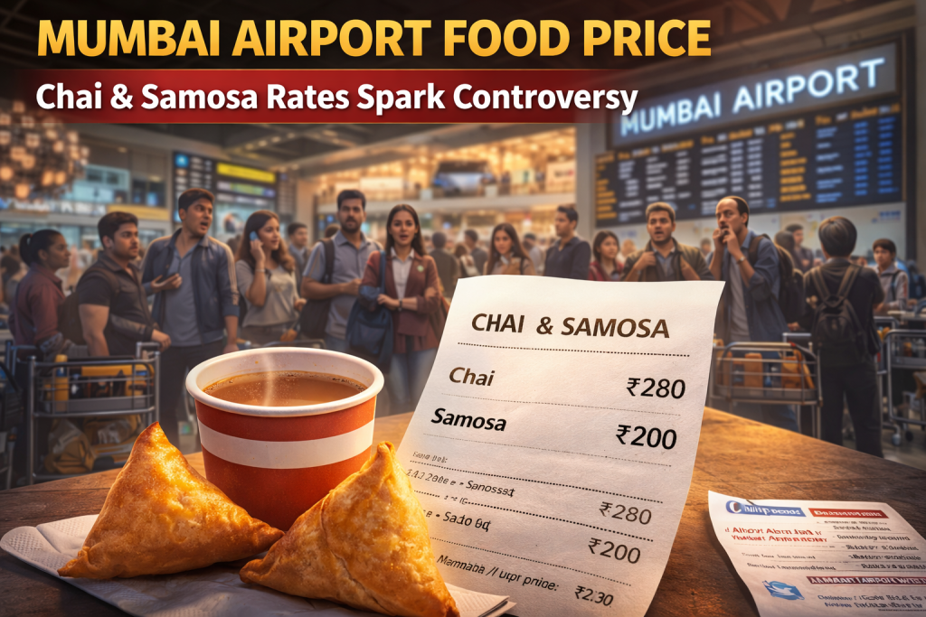 Mumbai Airport Food Price chai samosa rate controversy news