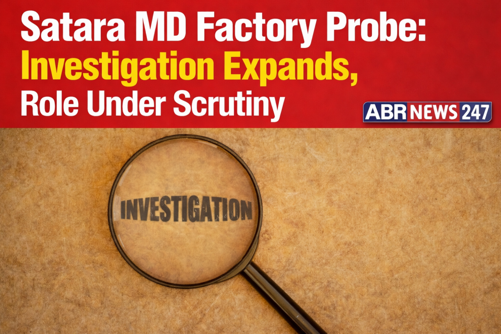 Satara MD factory probe graphic showing investigation concept with magnifying glass
