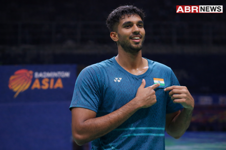Ayush Shetty Asian Final image showing the Indian shuttler during his historic Asian Championships run