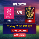 IPL 2026 Today Match 7:30 PM IST RR vs RCB Live Update Banner