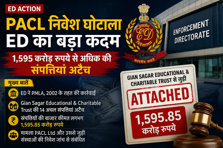 PACL निवेश घोटाला ED कार्रवाई