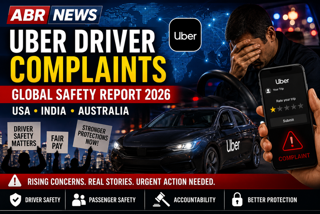 Uber Driver Complaints Global Safety Report 2026 covering ride-hailing safety concerns in USA India and Australia