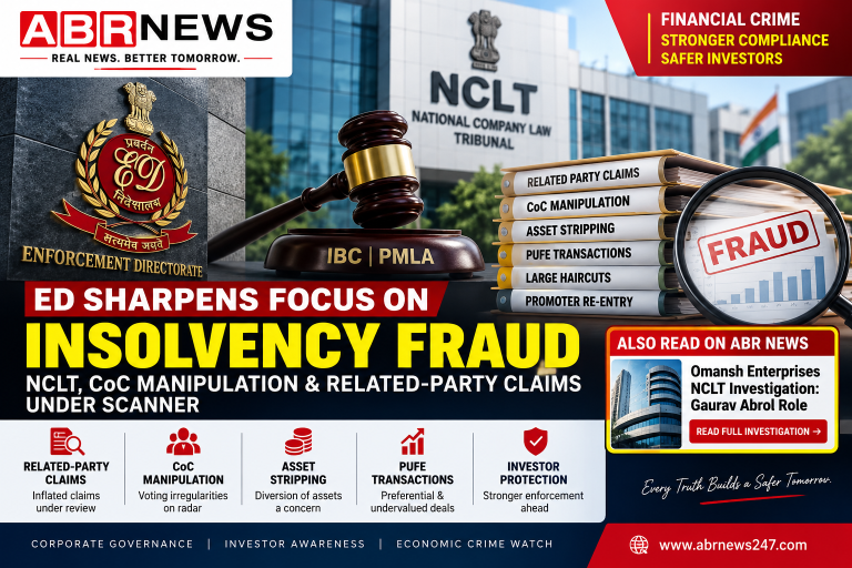 ED Insolvency Fraud Investigation – NCLT, CoC Manipulation and Related-Party Claims