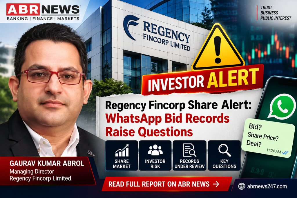 Gaurav Kumar Abrol Regency Fincorp share investor alert and WhatsApp bid records