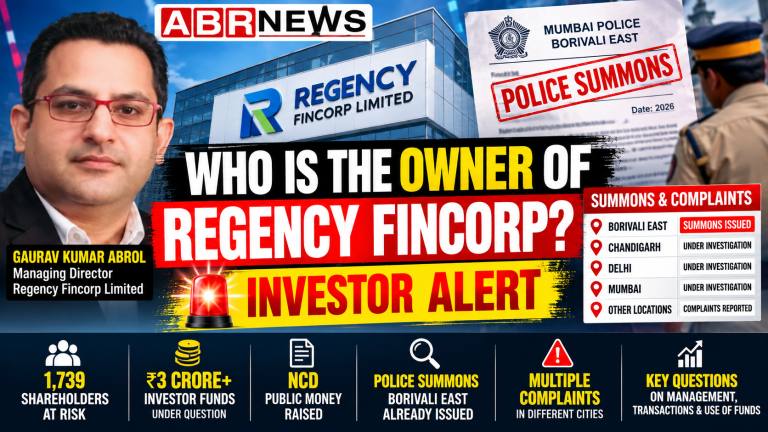 Who is the owner of Regency Fincorp? Gaurav Kumar Abrol investor alert and Borivali East police summons