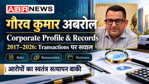 ABRNEWS graphic with supplied portrait of Gaurav Kumar Abrol and text about corporate roles, remuneration and disclosures