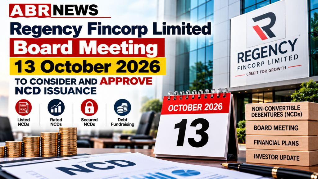 Regency Fincorp NCD Issue – Board Meeting 13 October 2026
