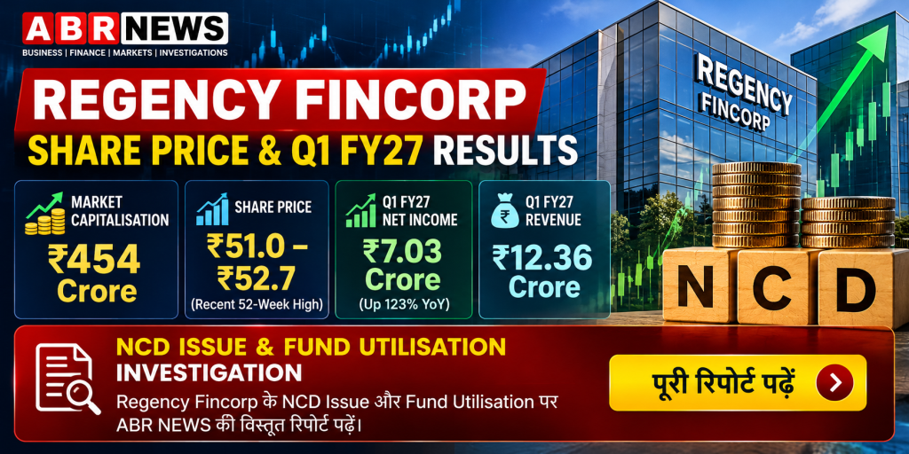 Regency Fincorp Share Price and Q1 FY27 Results – ₹454 Crore Market Cap, ₹7.03 Crore Net Income and ₹12.36 Crore Revenue
